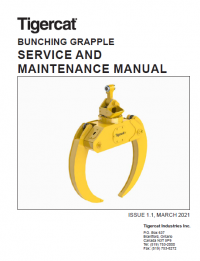 repair manual Tigercat Bunching Grapple Service and Maintenance Manual PDF