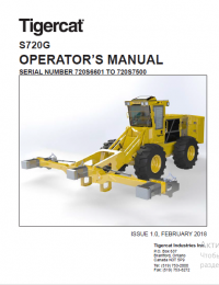 repair manual Tigercat S720G Operators Manual PDF