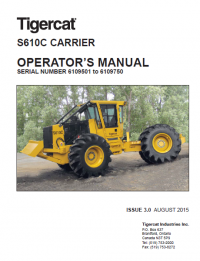  Tigercat S610C CARRIER Operators Manual PDF