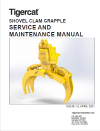 repair manual Tigercat Shovel Clam Grapple Service and Maintenance Manual PDF