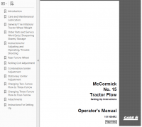 repair manual Case McCormick Tractor Disk Plow Set of Operator’s Manuals