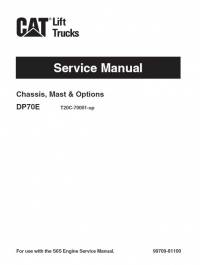 repair manual Cat Lift Truck DP70E Chassis, Mast & Options Service Manual PDF