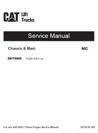 repair manual Cat Lift Truck DP70NM Chassis & Mast, MC Service Manual PDF