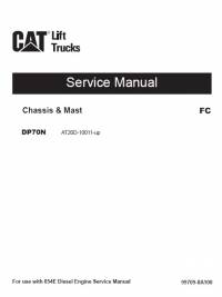 repair manual Cat Lift Truck DP70N Chassis & Mast, FC Service Manual PDF
