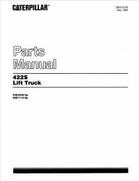 spare parts catalog Cat Lift Truck 422S Parts Manual PDF