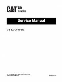 repair manual Cat Lift Trucks GE SX Controls Service Manual PDF