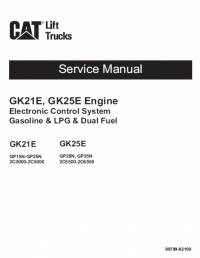 repair manual Cat Lift Trucks GK21E, GK25E Engine Service Manual PDF