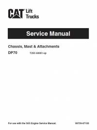 repair manual Cat Lift Trucks DP70 Service Manual PDF