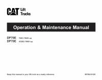 repair manual Cat Lift Truck DP70E Operation & Maintenance Manual PDF