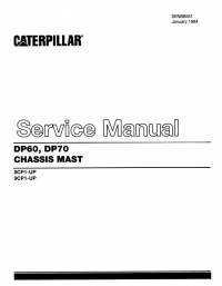 repair manual Cat Lift Trucks DP60, DP70 Chassis Mast Service Manual PDF