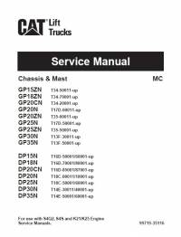repair manual Cat Lift Trucks DP15N, DP18N, DP20CN, Chassis & Mast Service Manual PDF