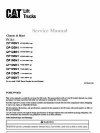 repair manual Cat Lift Trucks DP100N1-DP160N1, DP100NT-DP150NT Service Manual PDF