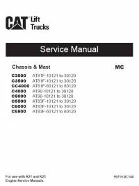 repair manual Cat Lift Trucks C Series Chassis & Mast Service Manual PDF