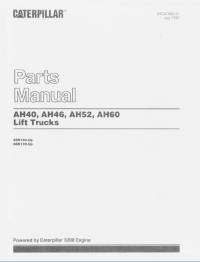 spare parts catalog Cat Lift Trucks AH40, AH46, AH52, AH60 Parts Manual PDF