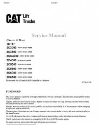 repair manual Cat Lift Trucks 2C Series Service Manual PDF