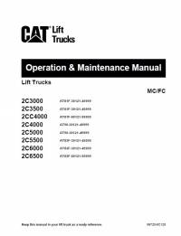 repair manual Cat Lift Trucks 2C Series Operation & Maintenance Manual PDF