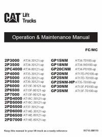 repair manual Cat Lift Trucks 2P, GP Series Operation & Maintenance Manual PDF