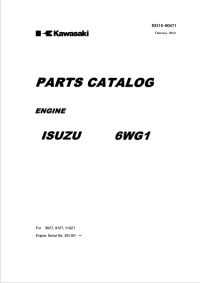 spare parts catalog Isuzu Engine 6WG1 for Kawasaki Parts Catalog PDF