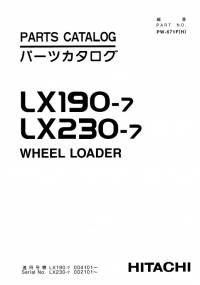 spare parts catalog Hitachi Wheel Loader LX190-7, LX230-7 Parts Catalog PDF