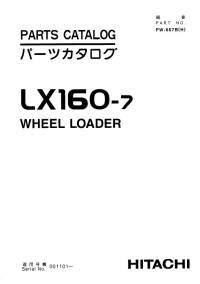 spare parts catalog Hitachi Wheel Loader LX160-7 Parts Catalog PDF