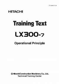 repair manual Hitachi Wheel Loader LX300-7 Operation Principle Training Text PDF