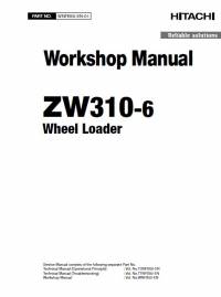 repair manual Hitachi Wheel Loader ZW310-6 Workshop Manual PDF