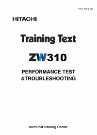 repair manual Hitachi Wheel Loader ZW310 Training Text PDF