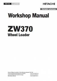 repair manual Hitachi Wheel Loader ZW370 Workshop Manual PDF