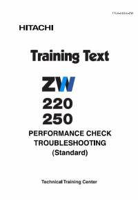 repair manual Hitachi Wheel Loader ZW220/250 Training Text PDF