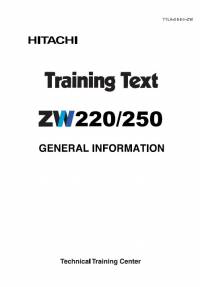 repair manual Hitachi Wheel Loader ZW220/250 GI Training Text PDF