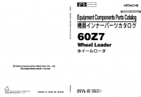 spare parts catalog Hitachi Wheel Loader 60Z7 Equipment Components Parts Catalog PDF