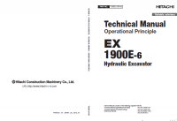 repair manual Hitachi Hydraulic Excavator EX1900E-6 Operational Principle Technical Manual PDF