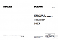 repair manual Kawasaki 70Z7 Wheel Loader Operation and Maintenance Manual PDF