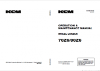 repair manual Kawasaki 70Z6, 80Z6 Wheel Loader Operation and Maintenance Manual PDF