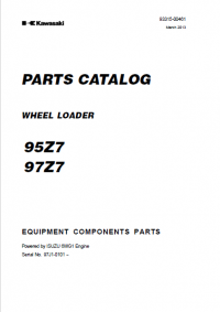 spare parts catalog Kawasaki 95Z7, 97Z7 Wheel Loader Parts Catalog PDF