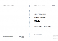 repair manual Kawasaki 95Z7 Wheel Loader Shop Manual PDF