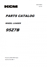 spare parts catalog Kawasaki 95Z7B Wheel Loader Set of Parts Catalog PDF