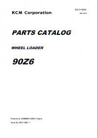 spare parts catalog Kawasaki 90Z6 Wheel Loader Parts Catalog PDF