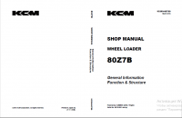 repair manual Kawasaki 80Z7B Wheel Loader Shop Manual PDF