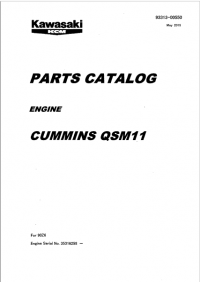 spare parts catalog Kawasaki Engine Cummins QSM 11 Parts Catalog PDF