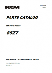 spare parts catalog Kawasaki Wheel Loader 85Z7 Set of Parts Catalog PDF