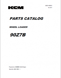 spare parts catalog Kawasaki Wheel Loader 90Z7B Parts Catalog PDF
