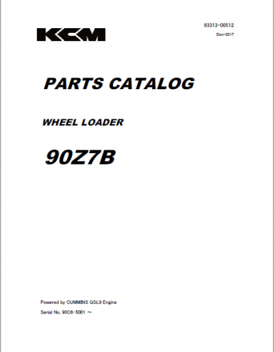 Ryukaページ Kawasaki Wheel Loader 90Z7B Parts Catalog
