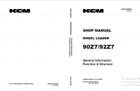 repair manual Kawasaki Wheel Loader 90Z7, 92Z7 Shop Manual PDF