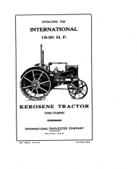 repair manual Case International 15-30 H.P. Kerosene Tractor Operators Manual PDF
