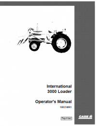 repair manual Case International 3000 Loader Operator’s Manual PDF