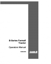 repair manual Case B-series Farmall Tractor Operators Manual PDF
