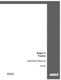 repair manual Case Super C Tractor Operators Manual PDF