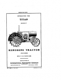 repair manual Case 10-20 H.P. Kerosene Tractor Operators Manual PDF