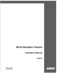 repair manual Case 234 & 234 Hydro Tractors Operators Manual PDF